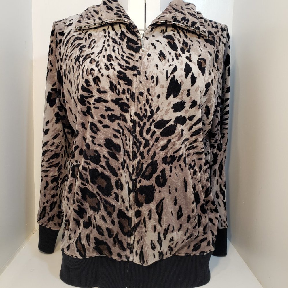 NEW 2X coat Jones New York velvety print